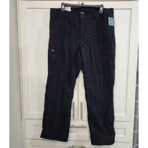 Eddie Bauer Womens Size 14 Short Black Micro Fleece Lined Rainier Pants